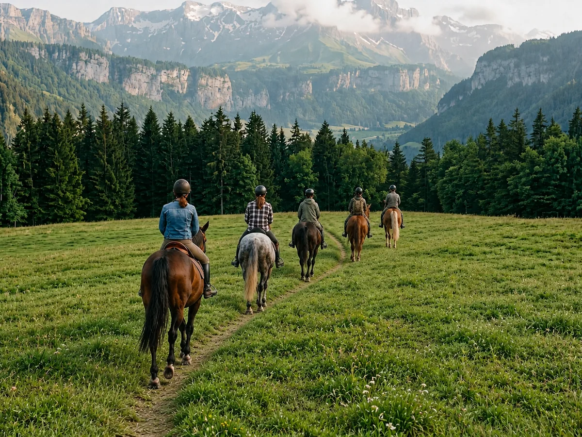 Balade à cheval en Isère, autour de Huez