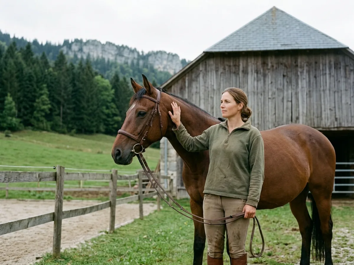 Cours d'équitation à Huez, Isère
